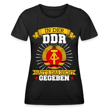 Ostdeutschland Osten Ossi DDR Heimat Ostblock - Frauen Funktions-T-Shirt - Schwarz - Vorne - AI Model Female 172 light (172cm)