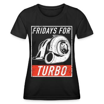 Turbocharger Turbo Displacement Engine Tuning Tuner - Women's Functional T-Shirt - black - Front - AI Model Female 172 light (172cm)