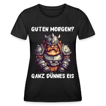 Deus Vult Kreuzritter Tempelritter Mittelalter - Frauen Funktions-T-Shirt - Schwarz - Vorne - AI Model Female 172 light (172cm)