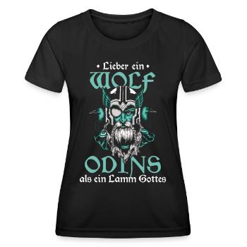 Wikinger Nordisch Krieger Valhalla - Frauen Funktions-T-Shirt - Schwarz - Vorne - AI Model Female 172 light (172cm)