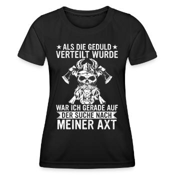 Wikinger Nordisch Krieger Valhalla - Frauen Funktions-T-Shirt - Schwarz - Vorne - AI Model Female 172 light (172cm)