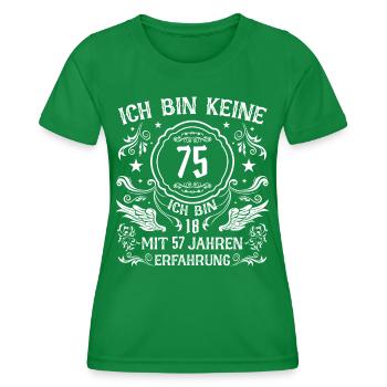 Geschenk 75 Jahre Geburtstagskind - Frauen Funktions-T-Shirt - Kelly Green - Vorne - AI Model Female 172 dark (172cm)