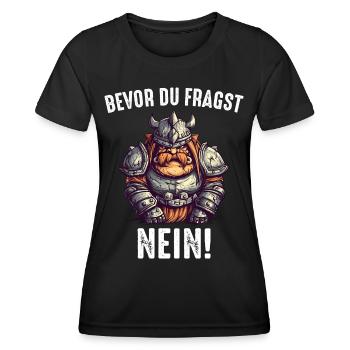 Deus Vult Kreuzritter Tempelritter Mittelalter - Frauen Funktions-T-Shirt - Schwarz - Vorne - AI Model Female 172 light (172cm)