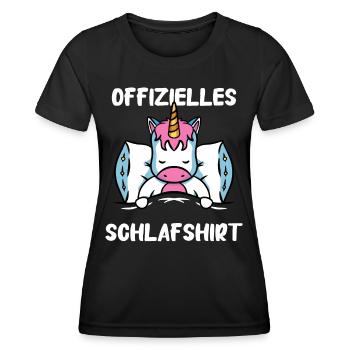 Einhorn Einhörner Fabelwesen Mystisch - Frauen Funktions-T-Shirt - Schwarz - Vorne - AI Model Female 172 light (172cm)