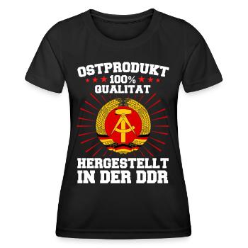 Ostdeutschland Osten Ossi DDR Heimat Ostblock - Frauen Funktions-T-Shirt - Schwarz - Vorne - AI Model Female 172 light (172cm)