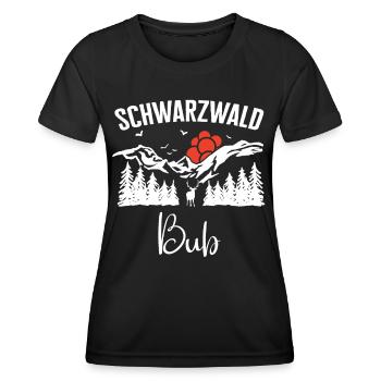 Schwarzwald Schwarzwälder Baden-Württemberg - Frauen Funktions-T-Shirt - Schwarz - Vorne - AI Model Female 172 light (172cm)