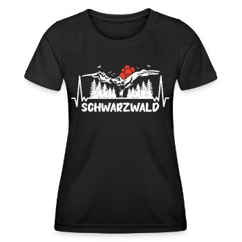 Schwarzwald Schwarzwälder Baden-Württemberg - Frauen Funktions-T-Shirt - Schwarz - Vorne - AI Model Female 172 light (172cm)