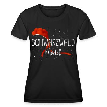 Schwarzwald Schwarzwälder Baden-Württemberg - Frauen Funktions-T-Shirt - Schwarz - Vorne - AI Model Female 172 light (172cm)