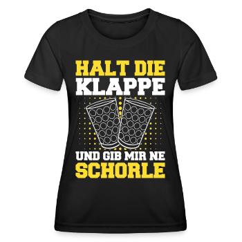 Pfalz Pfälzer Rheinland Pfalz Schorle - Frauen Funktions-T-Shirt - Schwarz - Vorne - AI Model Female 172 light (172cm)
