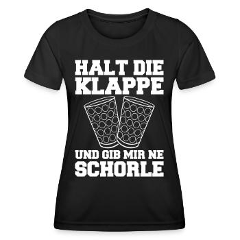 Pfalz Pfälzer Rheinland Pfalz Schorle - Frauen Funktions-T-Shirt - Schwarz - Vorne - AI Model Female 172 light (172cm)