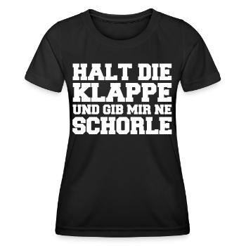 Pfalz Pfälzer Rheinland Pfalz Schorle - Frauen Funktions-T-Shirt - Schwarz - Vorne - AI Model Female 172 light (172cm)