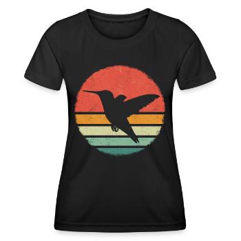 Colibri Colibri Colibri Oiseau Colibri Animal - T-shirt sport Femme - noir - Devant - AI Model Female 172 light (172cm)
