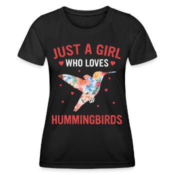 Colibri Colibri Colibri Oiseau Colibri Animal - T-shirt sport Femme - noir - Devant - AI Model Female 172 light (172cm)