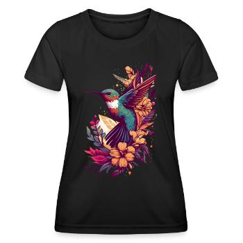 Colibri Colibri Colibri Oiseau Colibri Animal - T-shirt sport Femme - noir - Devant - AI Model Female 172 light (172cm)