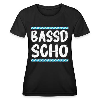 Freistaat Bayern Bayrisch - Frauen Funktions-T-Shirt - Schwarz - Vorne - AI Model Female 172 light (172cm)