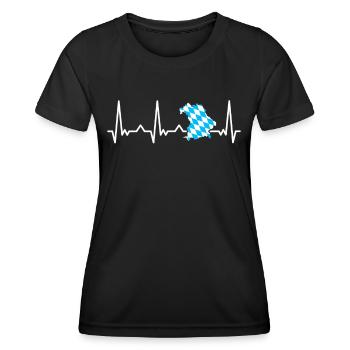 État libre de Bavière Bavarois - T-shirt sport Femme - noir - Devant - AI Model Female 172 light (172cm)