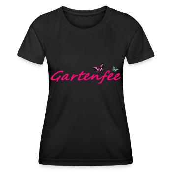 Gartenfee Süßes Motiv für Garten und Gewächshaus - Frauen Funktions-T-Shirt - Schwarz - Vorne - AI Model Female 172 light (172cm)