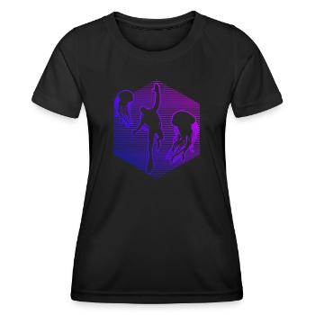 Plongée Femme Plongée Plongée Plongée - T-shirt sport Femme - noir - Devant - AI Model Female 172 light (172cm)