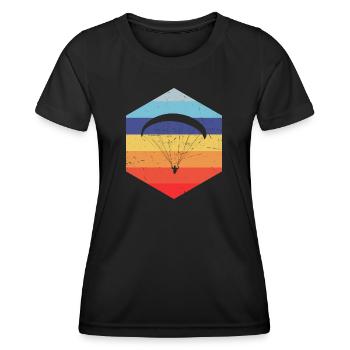 Parapente Parapente Parapente - T-shirt sport Femme - noir - Devant - AI Model Female 172 light (172cm)