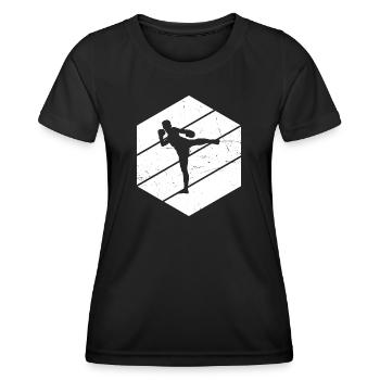 Thai Boxer Muay Thai Thai Boxing Thai Boxing Men - Women's Functional T-Shirt - black - Front - AI Model Female 172 light (172cm)