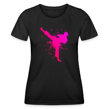 Boxe Kickboxing Hommes Kickboxing Kickboxing - T-shirt sport Femme - noir - Devant - AI Model Female 172 light (172cm)