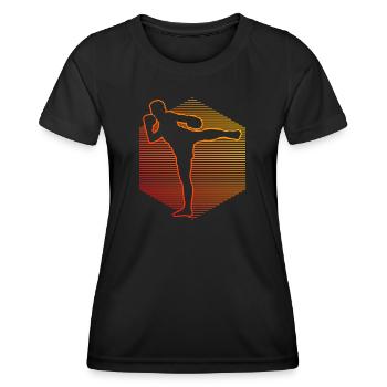 Men's Muay Thai Thai Boxing Thai Boxer Thai Boxing - Women's Functional T-Shirt - black - Front - AI Model Female 172 light (172cm)