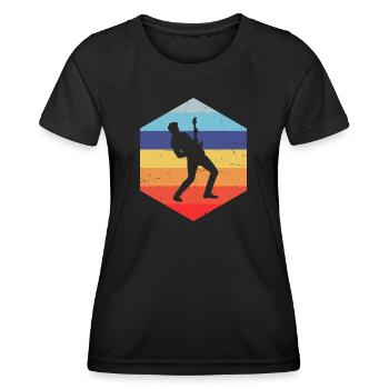 guitare électrique guitare guitare acoustique guitare - T-shirt sport Femme - noir - Devant - AI Model Female 172 light (172cm)