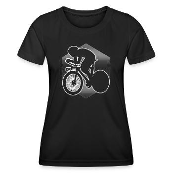 Rennrad Rennradfahren Herren Rennradfahrer - Frauen Funktions-T-Shirt - Schwarz - Vorne - AI Model Female 172 light (172cm)