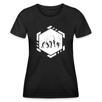 Playing Tennis Playing Tennis Player Playing Tennis - Women's Functional T-Shirt - black - Front - AI Model Female 172 light (172cm)