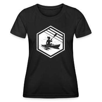 Kayak Kayak Femme Canoë Kayak Homme - T-shirt sport Femme - noir - Devant - AI Model Female 172 light (172cm)