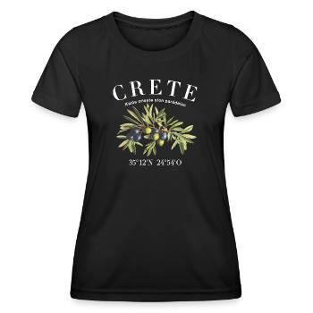 Crete Kreta Griechenland - Frauen Funktions-T-Shirt - Schwarz - Vorne - AI Model Female 172 light (172cm)