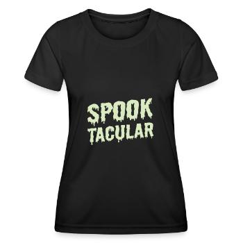 Halloween Shirt Spooktacular Costume Gift Tee - Women's Functional T-Shirt - black - Front - AI Model Female 172 light (172cm)