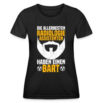 MTRA Medizinisch-Technischer Radiologie Assistent - Frauen Funktions-T-Shirt - Schwarz - Vorne - AI Model Female 172 light (172cm)