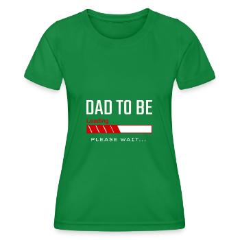 Papa à charger s’il vous plaît attendre - Nouveau père - T-shirt sport Femme - vert - Devant - AI Model Female 172 dark (172cm)