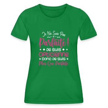 A more than perfect optician, a dream job - Women's Functional T-Shirt - kelly green - Front - AI Model Female 172 dark (172cm)