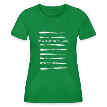 Rave between the lines - Cocaïne Techno - T-shirt sport Femme - vert - Devant - AI Model Female 172 dark (172cm)