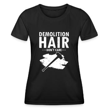Démolition et rénovation de maisons - T-shirt sport Femme - noir - Devant - AI Model Female 172 light (172cm)