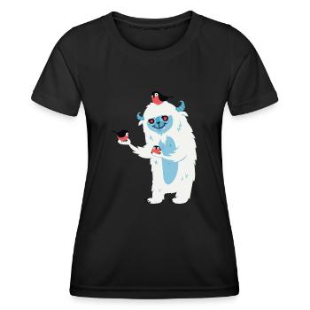 Monster mit Vögeln - Frauen Funktions-T-Shirt - Schwarz - Vorne - AI Model Female 172 light (172cm)
