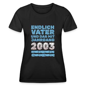 mit 2003 - Frauen Funktions-T-Shirt - Schwarz - Vorne - AI Model Female 172 light (172cm)