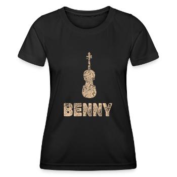 Benny als Bratsche - Frauen Funktions-T-Shirt - Schwarz - Vorne - AI Model Female 172 light (172cm)