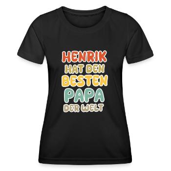 Gift for Henrik - Women's Functional T-Shirt - black - Front - AI Model Female 172 light (172cm)