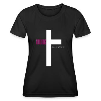 Vergebung Front - Frauen Funktions-T-Shirt - Schwarz - Vorne - AI Model Female 172 light (172cm)