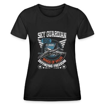 Wächter des Himmels - Frauen Funktions-T-Shirt - Schwarz - Vorne - AI Model Female 172 light (172cm)