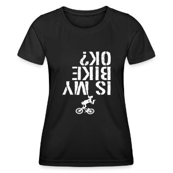 Mountain Bike Mtb Downhill Bike Cyclist Biker - Women's Functional T-Shirt - black - Front - AI Model Female 172 light (172cm)