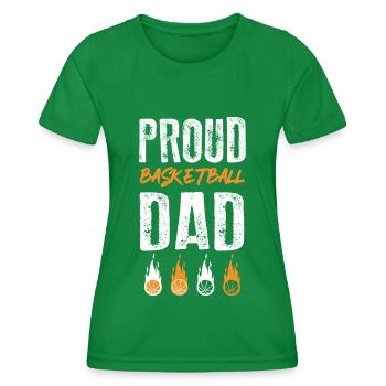 Basketball Daddy - Women's Functional T-Shirt - kelly green - Front - AI Model Female 172 dark (172cm)