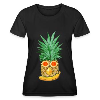 Sommer Früchte - Frauen Funktions-T-Shirt - Schwarz - Vorne - AI Model Female 172 light (172cm)