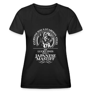 JAPANESE MASTIFF Guardian Angel Dog Saying Dogs - Women's Functional T-Shirt - black - Front - AI Model Female 172 light (172cm)