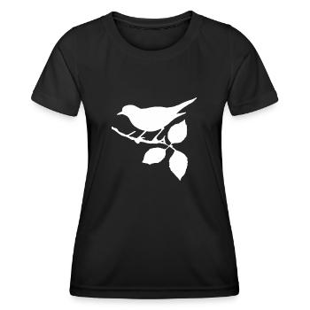 Bird Thrush Sparrow Buzzard Raven Falcon Blackbird - Women's Functional T-Shirt - black - Front - AI Model Female 172 light (172cm)
