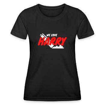 Harry - Frauen Funktions-T-Shirt - Schwarz - Vorne - AI Model Female 172 light (172cm)