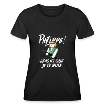 Philippe Cobra Sans Fond - T-shirt sport Femme - noir - Devant - AI Model Female 172 light (172cm)